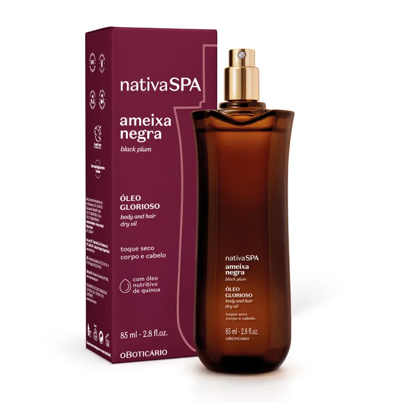 O Boticário Óleo Glorioso Nativa Spa Ameixa Negra (85ml). Oferta!